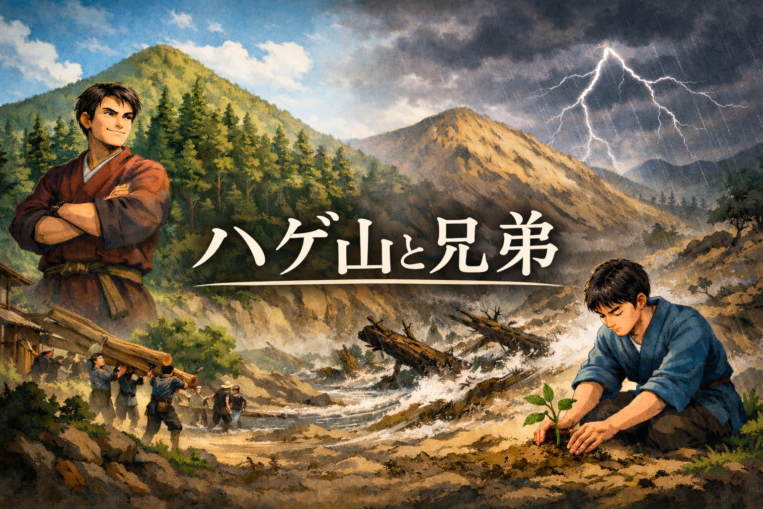 ハゲ山と兄弟｜三日坊主にならない人の継続のコツ